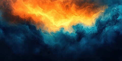 Wall Mural - Abstract Dark and Light Background in Orange and Blue