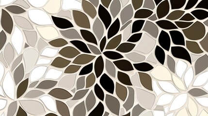 标题：stylish geometric mosaic pattern with metallic shades, representing modern art and intricate desi