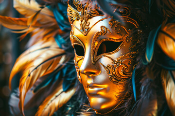 Mask carnival venice masquerade venetian party background theater purim costume italy. Venice carneval mask golden mardi carnival gras feather ball gold venezia design holiday celebration face dark