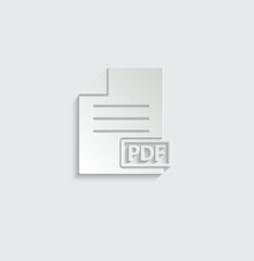 Poster - pdf document download icon. vector download page symbol