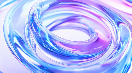 Poster - Abstract three dimensional curved glass shapes