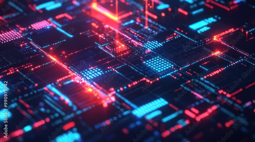 A visual representation of blockchain transactions, with digital tokens ...