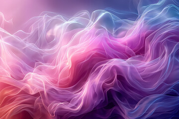 Poster - Soft hues of pink and blue blend together in a flowing pattern that evokes calmness and serenity, ideal for enhancing any digital workspace or personal device