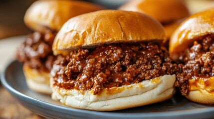 Delicious homemade sloppy joes served on soft buns with a rich meat sauce, ideal for a casual dinner gathering with friends