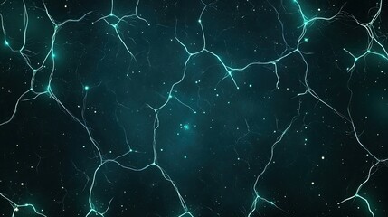 Poster - A vibrant abstract background featuring glowing green and blue elements that symbolize a digital network, perfect for web design and posters showcasing technology and data transfer.