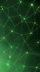 Poster - A vibrant abstract background featuring glowing green and blue elements that symbolize a digital network, perfect for web design and posters showcasing technology and data transfer