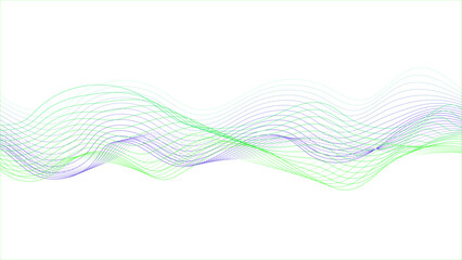 Wall Mural - flowing yellow and green abstract waves on a white background. abstract flowing line patterns. futur