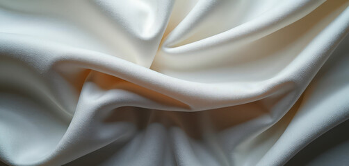 White Fabric Texture With Wrinkles