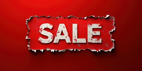 Black Friday Sale or Discount banner. Red clothes tag over red background. Modern minimal design with space for text. Template for promotion, advertising, web, social and fashion ads