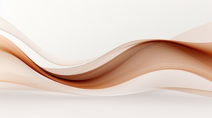 Wall Mural - abstract brown wave background with white space