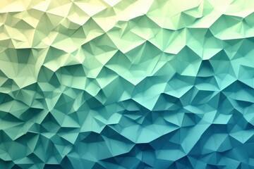 Wall Mural - Abstract Green and Blue Low Poly Geometric Pattern