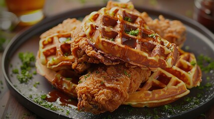 Sticker - Fried chicken waffles