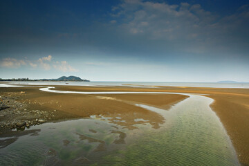 Scenery view seascape at Pak Haad, Ta Yang Beach Chumphon Province, Southern Thailand 