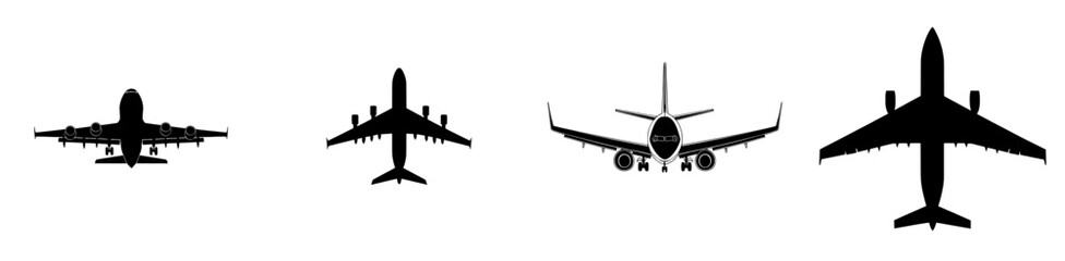 Isolated airplane icon with a modern design