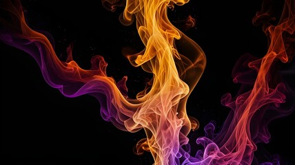 Abstract fire effect on black background