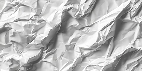 Poster - Crumpled White Plastic Foil Texture Background