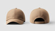 © Iana - brown cap mockup front and back view on white background