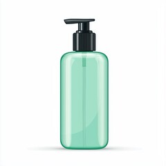 A hand sanitizer bottle, hygiene item, flat design, simple and clean, isolated on white background