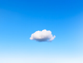 Canvas Print - A cloud is floating in the sky above a blue sky