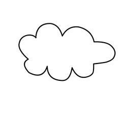 Canvas Print - Children Drawing Cloud 