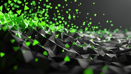 Poster - 3D rendering of geometric surface. A futuristic modern background idea for posters, covers, banners, placards and branding.