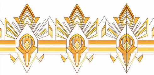 Poster - Lineart design element in golden color for luxury and class. Premium vintage line art.