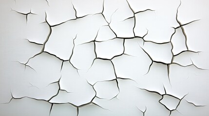 Poster - The artwork features a striking white impasto surface, with visible cracks that reveal the layers beneath, highlighting its abstract qualities and texture SEAMLESS PATTERN