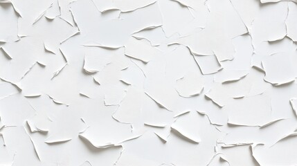 Poster - The artwork features a striking white impasto surface, with visible cracks that reveal the layers beneath, highlighting its abstract qualities and texture SEAMLESS PATTERN