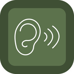 Poster - Listening Vector Icon Design