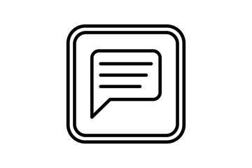 Poster - Social media icon. Related to interaction. suitable for web site, app, user interfaces. Line icon style