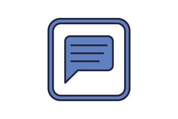Poster - Social media icon. Related to interaction. suitable for web site, app, user interfaces. flat line icon style