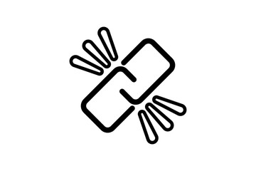 Poster - Connection icon. Related to interaction. suitable for web site, app, user interfaces. Line icon style