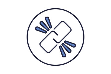 Poster - Connection icon. Related to interaction. suitable for web site, app, user interfaces. flat line icon style