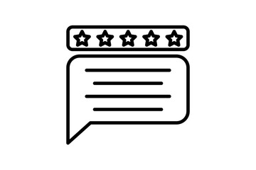 Poster - Feedback icon. Related to interaction. suitable for web site, app, user interfaces. Line icon style