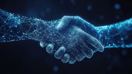 Poster - AI ethics outlined in a digital contract, focusing on transparency and ethical guidelines for responsible AI deployment