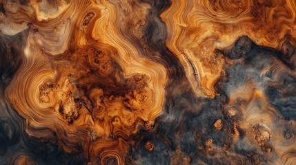 Aufkleber - Dark wood texture showing abstract wavy pattern background