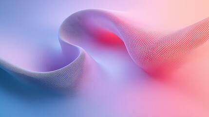 Aufkleber - Abstract wavy mesh structure flowing across gradient background