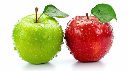 Apple fruit over white background