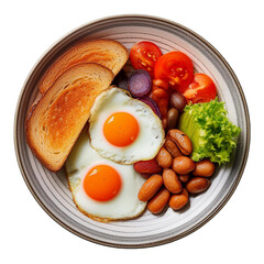 Canvas Print - vegetarian English breakfast transparent PNG, AI generated