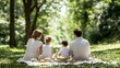 © Gentle Bunny - A family enjoys a picnic in a serene park, surrounded by nature and sunlight, creating lasting memories together.