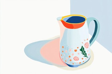 Isometric flat illustration of a jug for a festive celebration depicting a traditional holiday theme