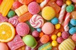 © AI Farm - A close-up of a candy assortment with a mix of textures and vibrant colors