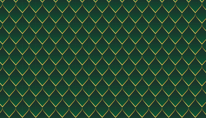 Poster - Luxurious abstract green feather seamless pattern with green triangles and diamond shapes, for wallpapers or fabric decoration.