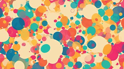 Sticker - Colorful abstract vector pattern featuring geometric dots