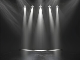 Poster - Dramatic Stage Lighting with Bright Spotlights
