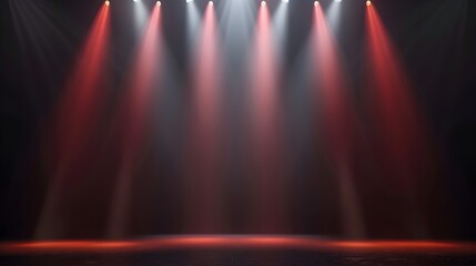 Poster - Dramatic Stage Lights with Colorful Effects