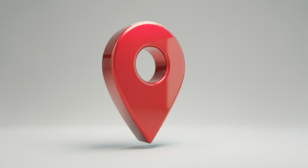 Poster - Location pin icon in 3D design for mapping and navigation