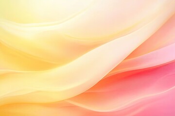Wall Mural - A soft and vibrant background featuring flowing colors of yellow, pink, and orange, perfect for a warm, inviting atmosphere.