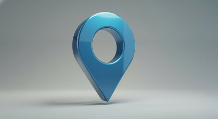 Poster - Location pin with map icon for navigation and location services in 3D design style