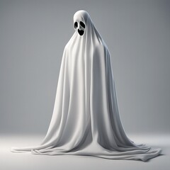 3d human with a cloth like ghost
